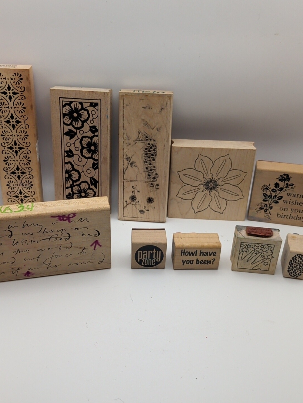 Variety Lot Of Rubber Stamps - 11 Items - Crafting  - Scrapbooking (G)